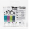 Set peinture acrylique - Couleurs iridescentes - Haute viscosité - Pébéo - Studio acrylics - 6 tubes 20ml