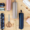 Trousse - Ovale - Simili cuir - Marine - 1 compartiment - 19x30x5,5cm - Miquelrius
