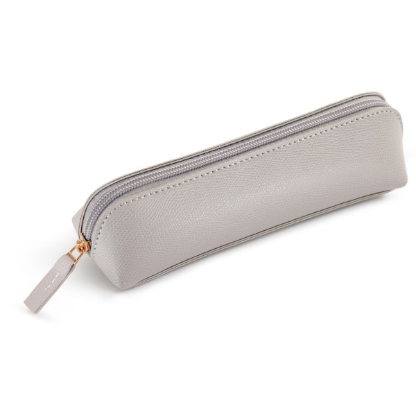 photo-Trousse - Ovale - Simili cuir - Gris - 1 compartiment - 19x30x5,5cm - Miquelrius