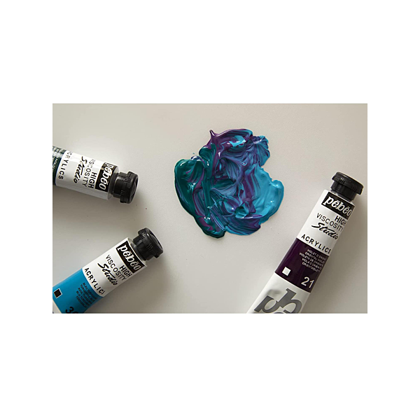 Coffret peinture acrylique - Fine - Haute viscosité - Pébéo Studio Acrylic - 23 pièces