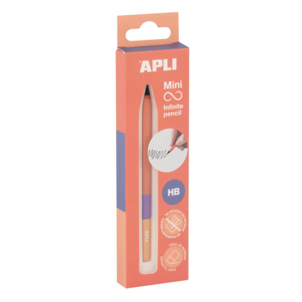 photo-Mini crayon graphite - HB - Mine infinie - Ne se taille pas - Facile à effacer - Apli