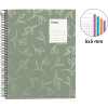 Cahier - A5 - Petits carreaux - Spirales - Couverture rigide - 100 feuilles - Miquelrius