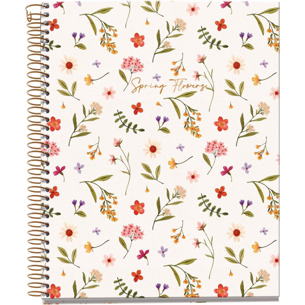 photo-Cahier - A5 - Petits carreaux - Spirales - Couverture rigide - 100 feuilles - Miquelrius