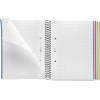 Cahier - A5 - Petits carreaux - Spirales - Couverture rigide - 100 feuilles - Miquelrius