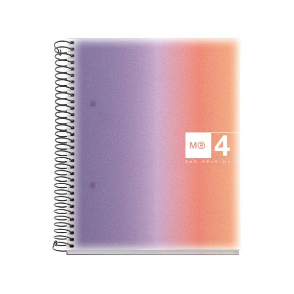 Cahier - A5 - Petits carreaux - Spirales - Couverture rigide - 120 feuilles - Miquelrius