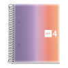 Cahier - A5 - Petits carreaux - Spirales - Couverture rigide - 120 feuilles - Miquelrius