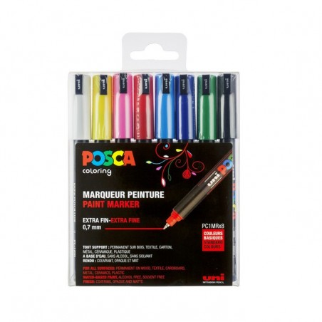 SET DE 8 POSCA PC1MR
