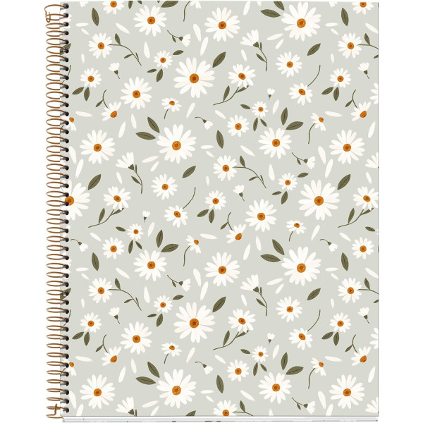 photo-Cahier - A4 - Petits carreaux - Spirales - Couverture rigide - 100 feuilles - Miquelrius
