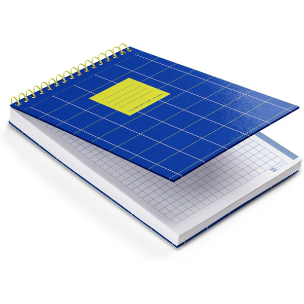Bloc reporter - A6 - 120 feuilles - Spirale - Petits carreaux - Couverture carton - Miquelrius