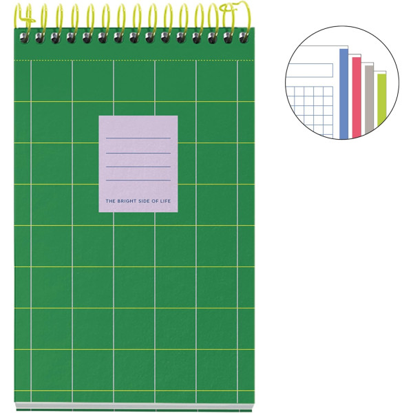 Bloc reporter - A6 - 120 feuilles - Spirale - Petits carreaux - Couverture carton - Miquelrius