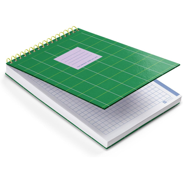 Bloc reporter - A6 - 120 feuilles - Spirale - Petits carreaux - Couverture carton - Miquelrius