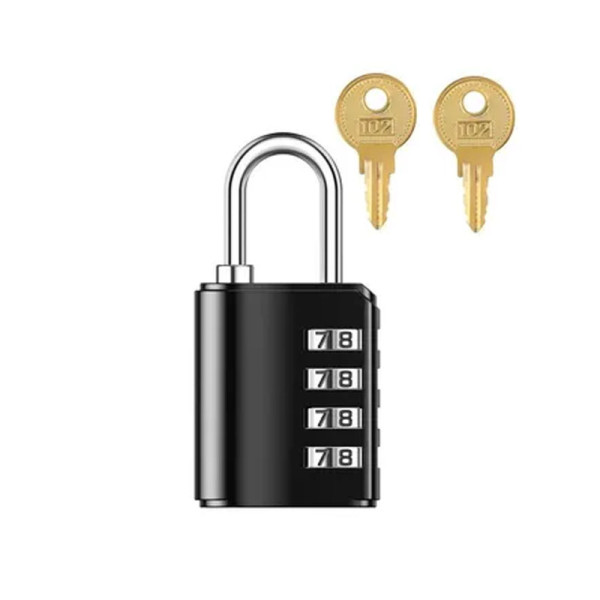 photo-Cadenas à code et à clé - Avec 2 clés - Pour casier, bagage - Bureau - Ecole