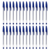 Stylos à bille - Encre bleue - Pointe moyenne - Boîte de 50 pièces - Bureau - Scolaire