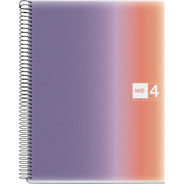 photo-Cahier - A4 - Petits carreaux - Spirale - 120 pages - Couverture polypro - Miquelrius