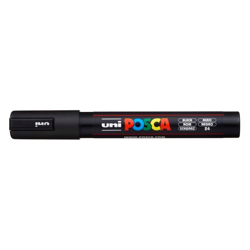 MARQUEUR POINTE MOYENNE 1.8-2.5 MM - NOIR - PC5M - POSCA | à seulement 3,99 €