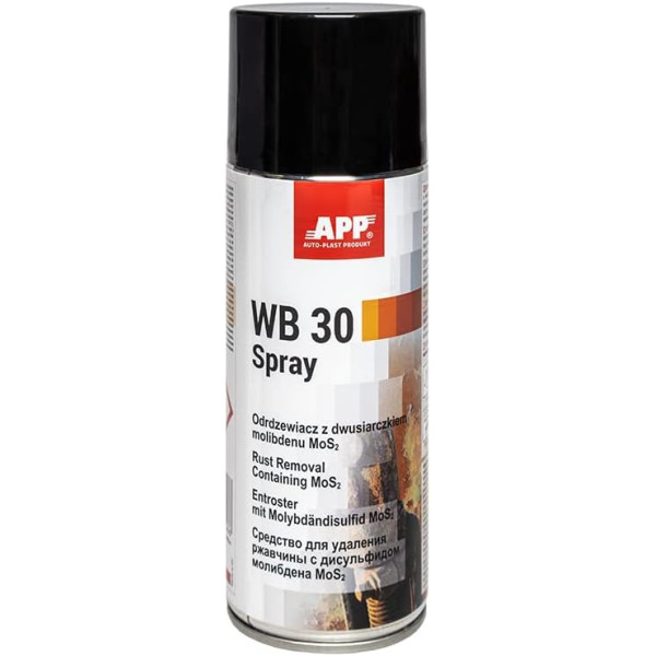 photo-Spray dégrippant - Puissant - Lubrifiant - Pour pièces mécaniques - APP - WB30 - 400ml