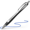 Stylo à bille - Encre bleue - Pointe large - Corps blanc/noir - Rétractable - Schneider Slider Rave