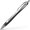 photo-Stylo à bille - Encre bleue - Pointe large - Corps blanc/noir - Rétractable - Schneider Slider Rave