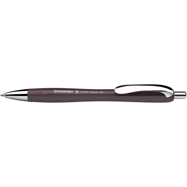 Stylo à bille - Encre bleue - Pointe large - Corps prune - Rétractable - Schneider Slider Rave