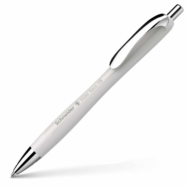 photo-Stylo à bille - Encre bleue - Pointe large - Corps gris - Rétractable - Schneider Slider Rave
