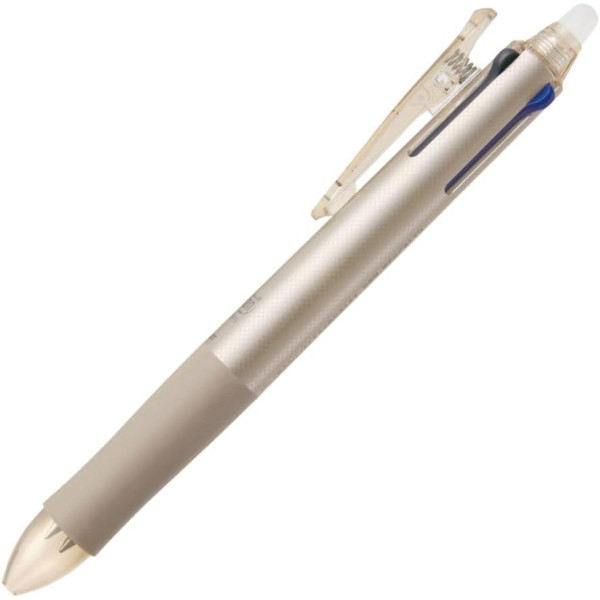Stylo 4 couleurs - Frixion Ball - Encre gel effaçable - Pointe fine - Corps doré