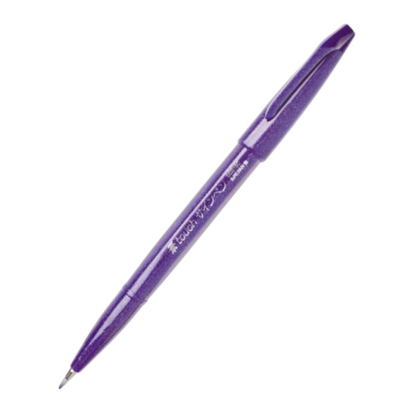 photo - Feutre - Violet - Encre aquarellable - Pointe pinceau - Dessin - Croquis - Calligraphie - Pentel