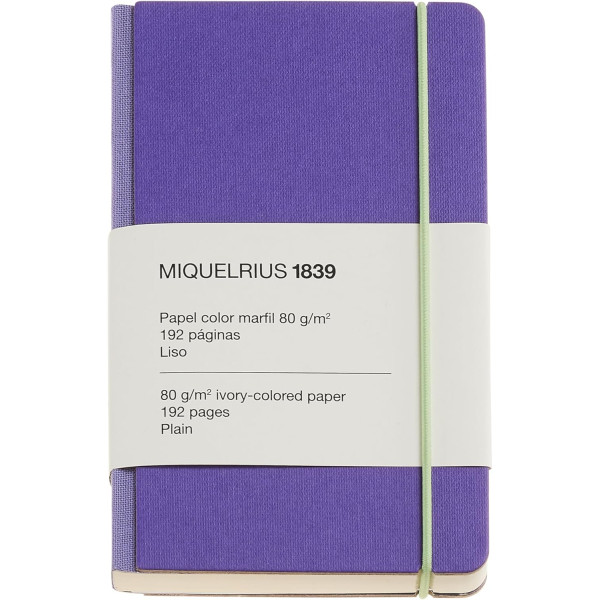 photo - Carnet - Violet -  90x142mm - 192 pages - 80g - Miquelrius