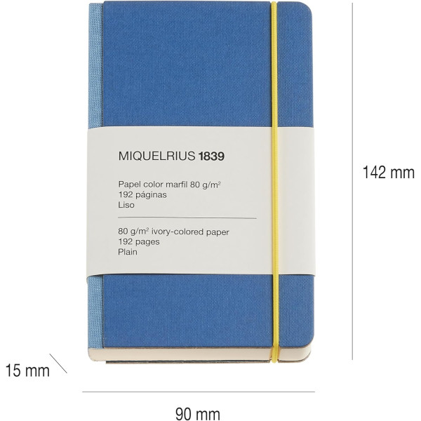 Carnet - Bleu -  90x142mm - 192 pages - 80g - Miquelrius