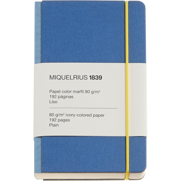 photo - Carnet - Bleu -  90x142mm - 192 pages - 80g - Miquelrius