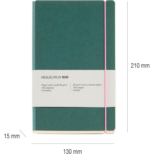 Carnet - Vert - A5 - 192 pages - 80g - Miquelrius