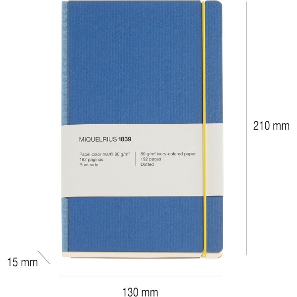 Carnet - Bleu - A5 - 192 pages - 80g - Miquelrius