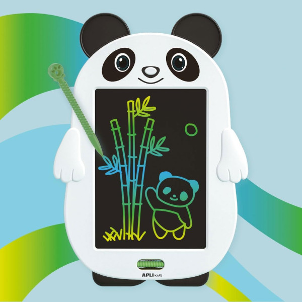 Tablette à dessin - Écran LCD 8,5 pouces - Avec stylet - Effaçable - Forme de panda - Apli Kids