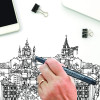 Pochette de 5 feutres de dessin - Pointliner - Dessin et écriture - Assortiment - Pentel Arts