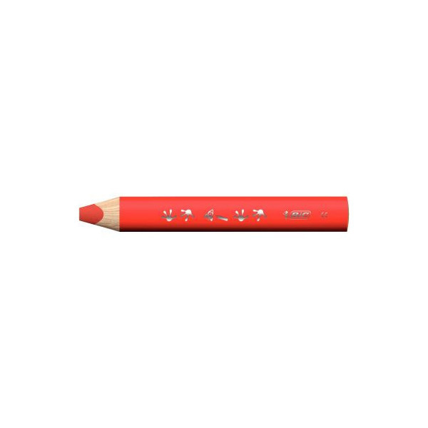 Étui de 3 crayons de couleur - Multi-surfaces - Tableaux blanc, ardoises - Avec taille-crayon et chiffon - Bic Kids