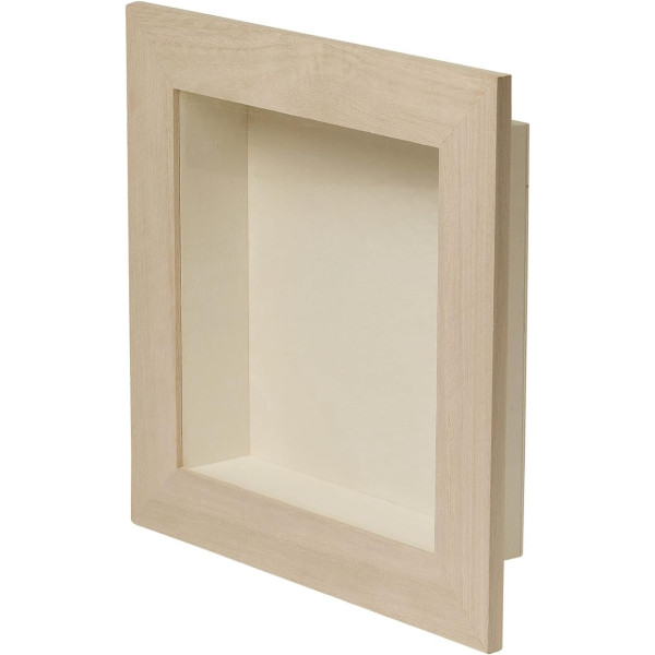 photo - Cadre vitrine - Bois - 21x21x3,8 cm - A décorer et personnaliser