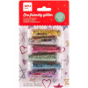 photo - Lot de 6 tubes de paillettes holographiques - Assortiment de couleurs - Loisirs créatifs enfant - Apli Kids