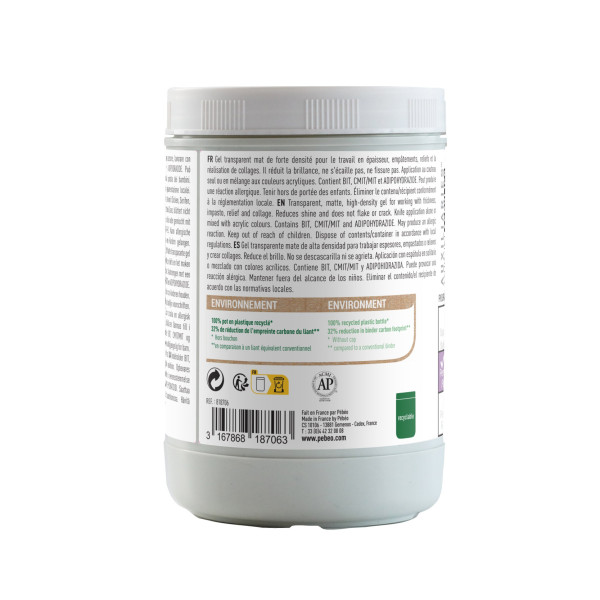 Gel de structure - Mat - Pour acrylique - Pébéo Origin acrylics - 945ml