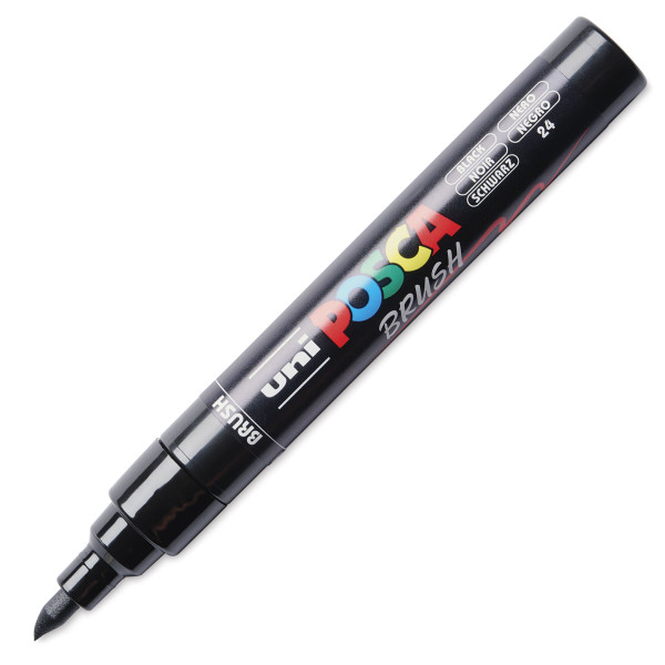 photo-Marqueur POSCA - Noir - Pointe brush - PC5BR - Tous supports