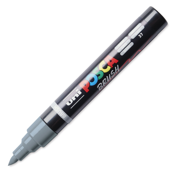 photo-Marqueur POSCA - Gris - Pointe brush - PC5BR - Tous supports