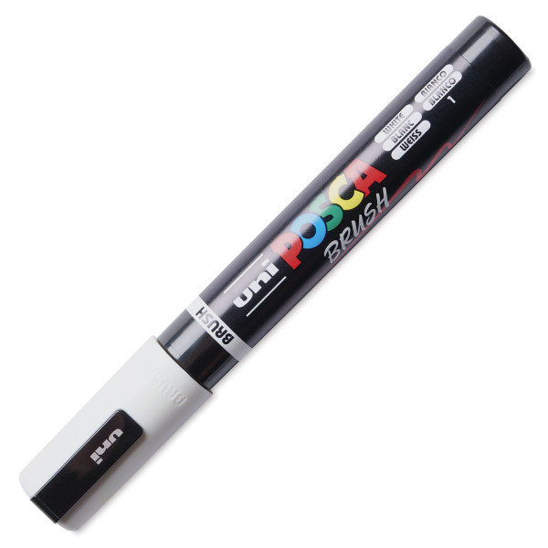 Marqueur POSCA - Blanc - Pointe brush - PC5BR - Tous supports