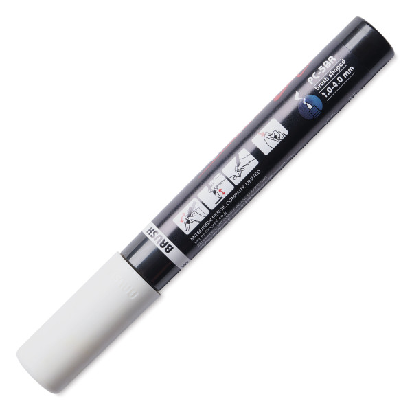 Marqueur POSCA - Blanc - Pointe brush - PC5BR - Tous supports