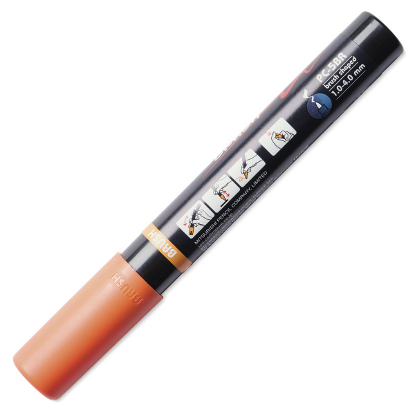 Marqueur POSCA - Orange - Pointe brush - PC5BR - Tous supports