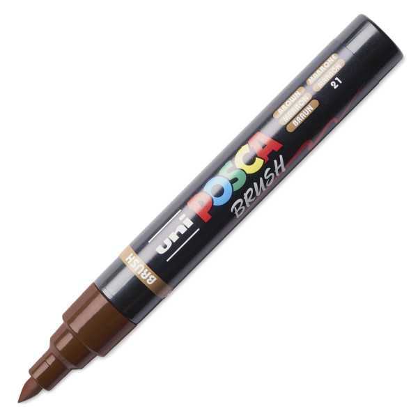photo-Marqueur POSCA - Marron - Pointe brush - PC5BR - Tous supports