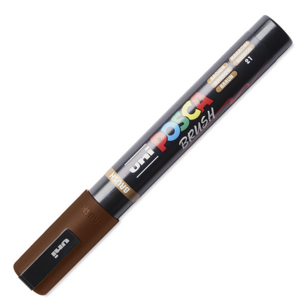 Marqueur POSCA - Marron - Pointe brush - PC5BR - Tous supports