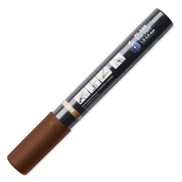 Marqueur POSCA - Marron - Pointe brush - PC5BR - Tous supports