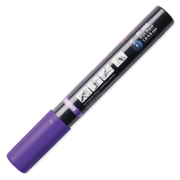 Marqueur POSCA - Violet - Pointe brush - PC5BR - Tous supports