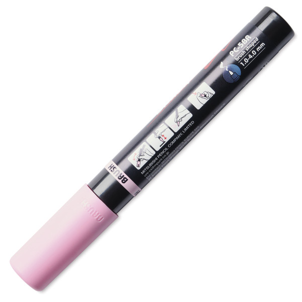 Marqueur POSCA - Rose clair - Pointe brush - PC5BR - Tous supports