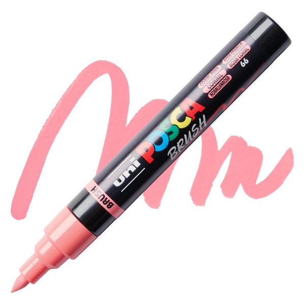 Marqueur POSCA - Corail - Pointe brush - PC5BR - Tous supports