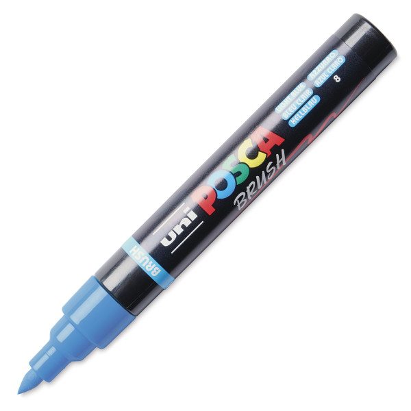 photo-Marqueur POSCA - Bleu clair - Pointe brush - PC5BR - Tous supports