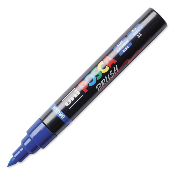 photo-Marqueur POSCA - Bleu foncé - Pointe brush - PC5BR - Tous supports